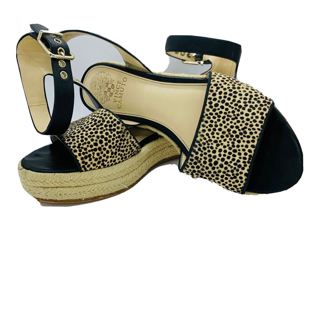Vince Camuto Shoes Womens 8 M Leather Kathalia Platform Espadrille Sandals